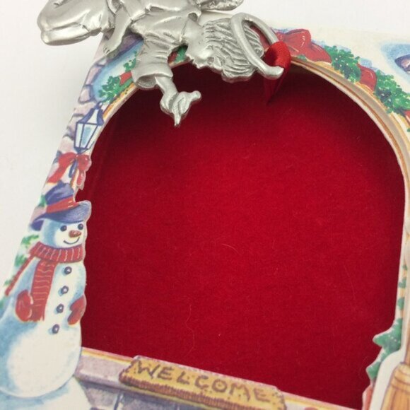 2 Vtg Pewter Angels Christmas Ornaments Lindsay Claire Designs Made in Canada - Picture 8 of 16